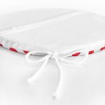 - RealHomes Yuvarlak Fermuarlı Minder - Realhomes Kırmızı Puantiyeli Dijital Baskılı Yuvarlak Fermuarlı Sandalye Minderi Realhomes