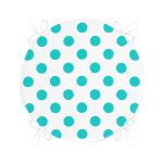 - RealHomes Yuvarlak Fermuarlı Minder - Realhomes Turkuaz Puantiyeli Dijital Baskılı Yuvarlak Fermuarlı Sandalye Minderi Realhomes