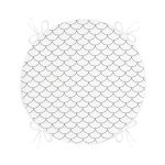 Gri Geometrik Desenli Dijital Baskılı Yuvarlak Fermuarlı Sandalye Minderi Realhomes