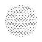 Siyah Geometrik Desenli Dijital Baskılı Modern Yuvarlak Fermuarlı Sandalye Minderi Realhomes