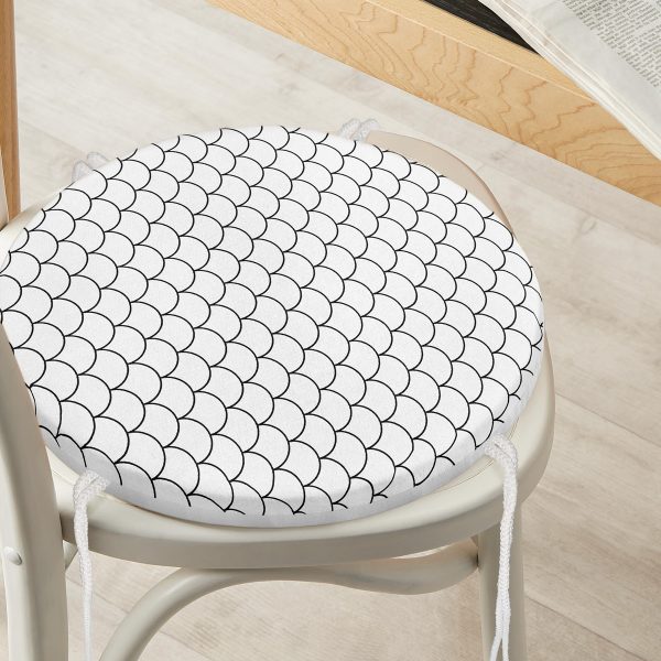 - RealHomes Yuvarlak Fermuarlı Minder - Realhomes  Kuş ve Gül Detaylı Kadın Motifli Yuvarlak Fermuarlı Sandalye Minderi Realhomes