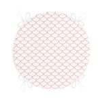 - RealHomes Yuvarlak Fermuarlı Minder - Realhomes Mürdüm Renkli Geometrik Desenli Dijital Bakılı Yuvarlak Fermuarlı Sandalye Minderi Realhomes