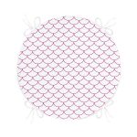 - RealHomes Yuvarlak Fermuarlı Minder - Realhomes  Mor Geometrik Desenli Dijital Baskılı Yuvarlak Fermuarlı Sandalye Minderi Realhomes