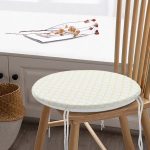 - RealHomes Yuvarlak Fermuarlı Minder - Realhomes  Sarı Geometrik Desenli Dijital Baskılı Modern Yuvarlak Fermuarlı Sandalye Minderi Realhomes