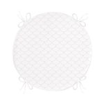 Pembe Geometrik Desenli Dijital Baskılı Yuvarlak Fermuarlı Sandalye Minderi Realhomes