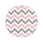 - RealHomes Yuvarlak Fermuarlı Minder - Realhomes Modern Renkli Zikzak Desenli Dijital Baskılı Yuvarlak Fermuarlı Sandalye Minderi Realhomes