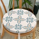 Etnik Motifli Dijital Baskılı Yuvarlak Fermuarlı Sandalye Minderi Realhomes