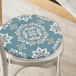 - RealHomes Yuvarlak Fermuarlı Minder - Realhomes  Özel Tasarım Motifli Dijital Baskılı Modern Yuvarlak Fermuarlı Sandalye Minderi Realhomes