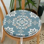 - RealHomes Yuvarlak Fermuarlı Minder - Realhomes  Özel Tasarım Motifli Dijital Baskılı Modern Yuvarlak Fermuarlı Sandalye Minderi Realhomes