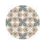 - RealHomes Yuvarlak Fermuarlı Minder - Realhomes  Vizon Zeminli Özel Tasarım Dijital Baskılı Yuvarlak Fermuarlı Sandalye Minderi Realhomes