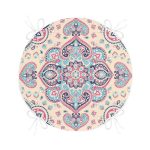 Damask Desen Motifli Yuvarlak Fermuarlı Sandalye Minderi Realhomes