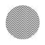 - RealHomes Yuvarlak Fermuarlı Minder - Realhomes  Gri Zikzak Temalı Dijital Baskılı Modern Yuvarlak Fermuarlı Sandalye Minderi Realhomes
