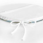 - RealHomes Yuvarlak Fermuarlı Minder - Realhomes  Mavi Kuş Desen Dijital Baskılı Yuvarlak Fermuarlı Sandalye Minderi Realhomes