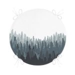 - RealHomes Yuvarlak Fermuarlı Minder - Realhomes Orman Temalı Dijital Baskılı Modern Kırlent Yuvarlak Fermuarlı Sandalye Minderi Realhomes