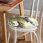 - RealHomes Yuvarlak Fermuarlı Minder - Realhomes Tavus Kuşu Dijital Baskılı Yuvarlak Fermuarlı Sandalye Minderi Realhomes