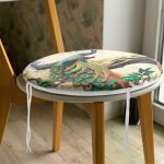 - RealHomes Yuvarlak Fermuarlı Minder - Realhomes Tavus Kuşu Dijital Baskılı Yuvarlak Fermuarlı Sandalye Minderi Realhomes