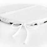 Siyah Kalp Desenli Dijital Baskılı Yuvarlak Fermuarlı Sandalye Minderi Realhomes