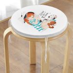 - RealHomes Yuvarlak Fermuarlı Minder - Realhomes Living The Dream Yazılı Modern Yuvarlak Fermuarlı Sandalye Minderi Realhomes