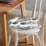 - RealHomes Yuvarlak Fermuarlı Minder - Realhomes Ananas ve Palmiye Yapraklı Yuvarlak Fermuarlı Sandalye Minderi Realhomes