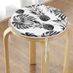 - RealHomes Yuvarlak Fermuarlı Minder - Realhomes Ananas ve Palmiye Yapraklı Yuvarlak Fermuarlı Sandalye Minderi Realhomes