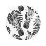 - RealHomes Yuvarlak Fermuarlı Minder - Realhomes Ananas ve Palmiye Yapraklı Yuvarlak Fermuarlı Sandalye Minderi Realhomes