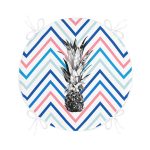 - RealHomes Yuvarlak Fermuarlı Minder - Realhomes Zikzak Zeminde Ananaslar Yuvarlak Fermuarlı Sandalye Minderi Realhomes