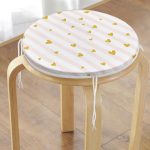 - RealHomes Yuvarlak Fermuarlı Minder - Realhomes Realhomes Çizgili Yaldızlı Kalpler Dijital Baskılı Modern Yuvarlak Fermuarlı Sandalye Minderi Realhomes