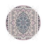 Hint Halı Çizimli Dijital Baskılı Yuvarlak Fermuarlı Sandalye Minderi Realhomes