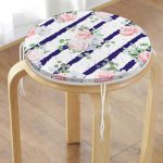 Gül Demeti Desenli Dijital Baskılı Yuvarlak Fermuarlı Sandalye Minderi Realhomes