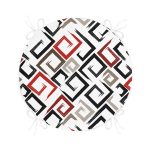 - RealHomes Yuvarlak Fermuarlı Minder - Realhomes  Labirent Çizimli Modern Dijital Baskılı Yuvarlak Fermuarlı Sandalye Minderi Realhomes