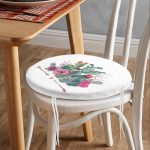 - RealHomes Yuvarlak Fermuarlı Minder - Realhomes Ok Motifli Çöl Bitkisi Desenli Yuvarlak Fermuarlı Sandalye Minderi Realhomes