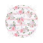 - RealHomes Yuvarlak Fermuarlı Minder - Realhomes Realhomes Pudra Beyaz Yatay Temalı Dijital Baskılı Modern Yuvarlak Fermuarlı Sandalye Minderi Realhomes