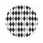 - RealHomes Yuvarlak Fermuarlı Minder - Realhomes  Siyah Beyaz Gri Elmas Şekilli Yuvarlak Fermuarlı Sandalye Minderi Realhomes