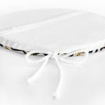 Realhomes Kar Tanesi Motifli Zikzak Temalı Dijital Baskılı Modern Yuvarlak Fermuarlı Sandalye Minderi Realhomes