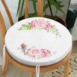 - RealHomes Yuvarlak Fermuarlı Minder - Realhomes  Kuş Motifli A True Love Story Never Ends Renkli Modern Yuvarlak Fermuarlı Sandalye Minderi Realhomes