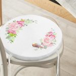 - RealHomes Yuvarlak Fermuarlı Minder - Realhomes  Kuş Motifli A True Love Story Never Ends Renkli Modern Yuvarlak Fermuarlı Sandalye Minderi Realhomes