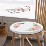 - RealHomes Yuvarlak Fermuarlı Minder - Realhomes  Kuş Motifli A True Love Story Never Ends Renkli Modern Yuvarlak Fermuarlı Sandalye Minderi Realhomes