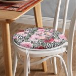 - RealHomes Yuvarlak Fermuarlı Minder - Realhomes  Leopar Temalı Kanaviçe Desenli Dijital Baskılı Yuvarlak Fermuarlı Sandalye Minderi Realhomes