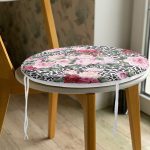 - RealHomes Yuvarlak Fermuarlı Minder - Realhomes  Leopar Temalı Kanaviçe Desenli Dijital Baskılı Yuvarlak Fermuarlı Sandalye Minderi Realhomes