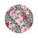 - RealHomes Yuvarlak Fermuarlı Minder - Realhomes  Leopar Temalı Kanaviçe Desenli Dijital Baskılı Yuvarlak Fermuarlı Sandalye Minderi Realhomes