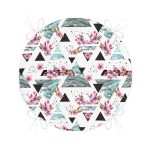 - RealHomes Yuvarlak Fermuarlı Minder - Realhomes Düzensiz Geometrik Şekiller Dijital Baskılı Yuvarlak Fermuarlı Sandalye Minderi Realhomes