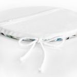 - RealHomes Yuvarlak Fermuarlı Minder - Realhomes  Mavi Geometrik Palmiye Desenleri Yuvarlak Fermuarlı Sandalye Minderi Realhomes