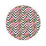 - RealHomes Yuvarlak Fermuarlı Minder - Realhomes Zikzak Zebra Desenli Ogea Desenli Yuvarlak Fermuarlı Sandalye Minderi Realhomes