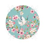 - RealHomes Yuvarlak Fermuarlı Minder - Realhomes  Realhomes Ebabil Kuşları Motifli Modern Yuvarlak Fermuarlı Sandalye Minderi Realhomes