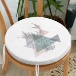 - RealHomes Yuvarlak Fermuarlı Minder - Realhomes  Geyik Çizimli Modern Dijital Baskılı Yuvarlak Fermuarlı Sandalye Minderi Realhomes