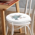 - RealHomes Yuvarlak Fermuarlı Minder - Realhomes  Geyik Çizimli Modern Dijital Baskılı Yuvarlak Fermuarlı Sandalye Minderi Realhomes