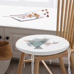 - RealHomes Yuvarlak Fermuarlı Minder - Realhomes  Geyik Çizimli Modern Dijital Baskılı Yuvarlak Fermuarlı Sandalye Minderi Realhomes