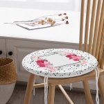 - RealHomes Yuvarlak Fermuarlı Minder - Realhomes  A True Love Story Dijital Baskılı Dijital Yuvarlak Fermuarlı Sandalye Minderi Realhomes