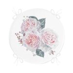 Soluk Çiçek Motifli Modern Dijital Baskılı Yuvarlak Fermuarlı Sandalye Minderi Realhomes