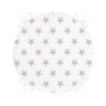 - RealHomes Yuvarlak Fermuarlı Minder - Realhomes Açık Gri Yıldız Modern Yuvarlak Fermuarlı Sandalye Minderi Realhomes